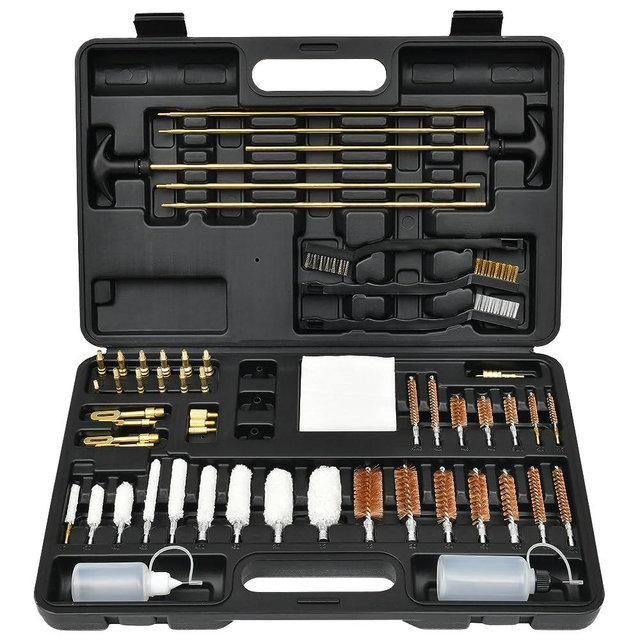GLORYFIRE Universal Gun Cleaning Kit Gun Brushes for Pistol,Handguns,Shotguns,Rifles, Elite Brass Rods and Wire Rope,Gun Gifts for Men