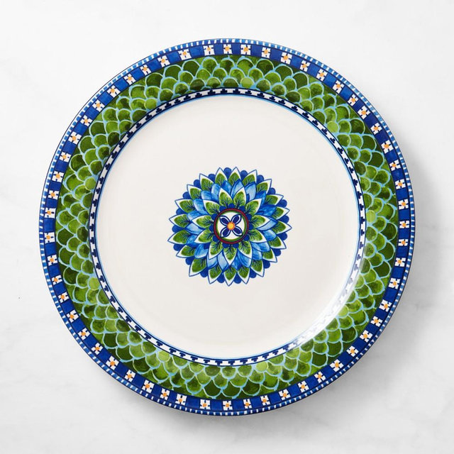 Sicily Ceramic Dinner Plate, Each, Green