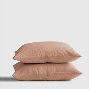 European Linen Sham Set in Desert Sunset - Standard