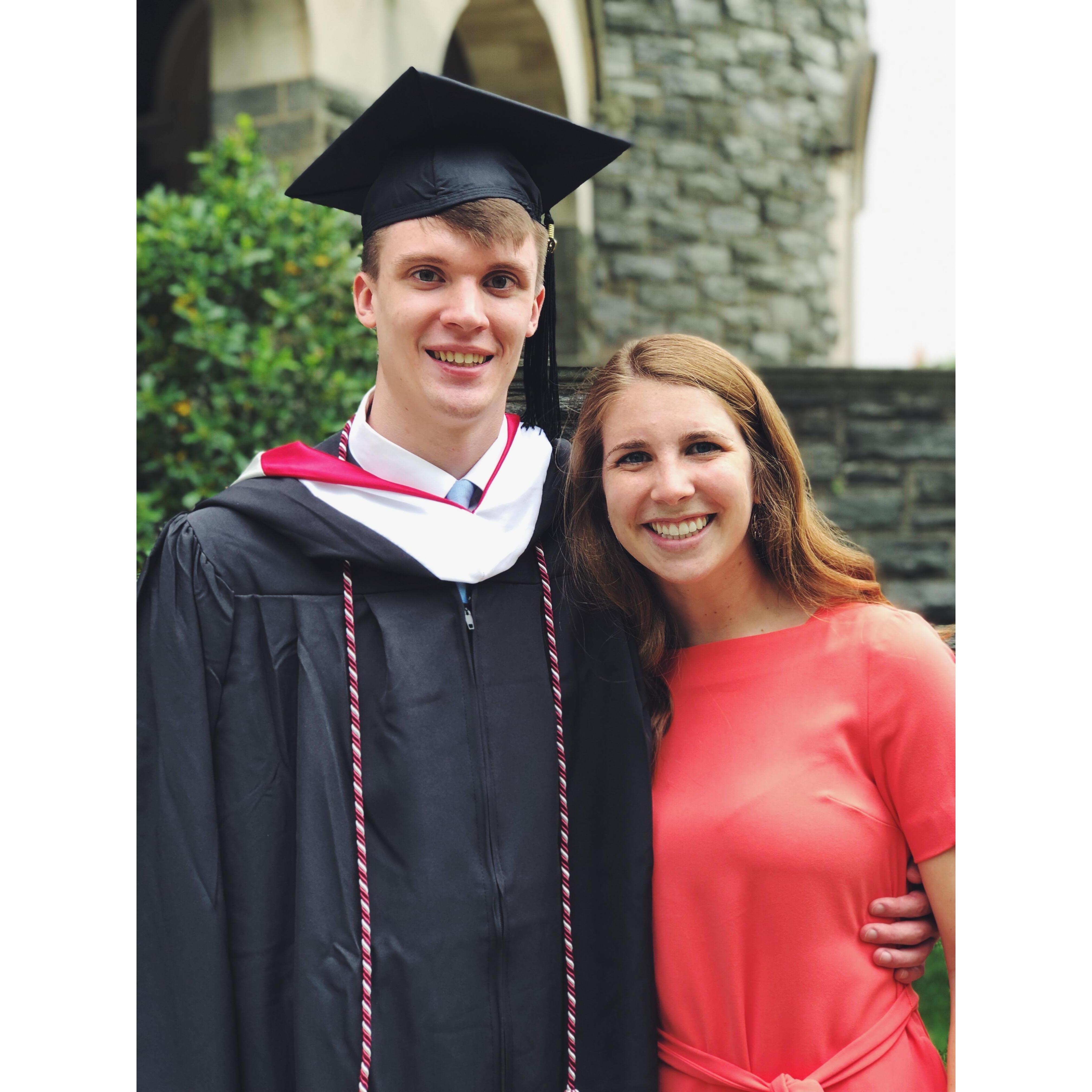 Evan's graduation from Arcadia University 2019