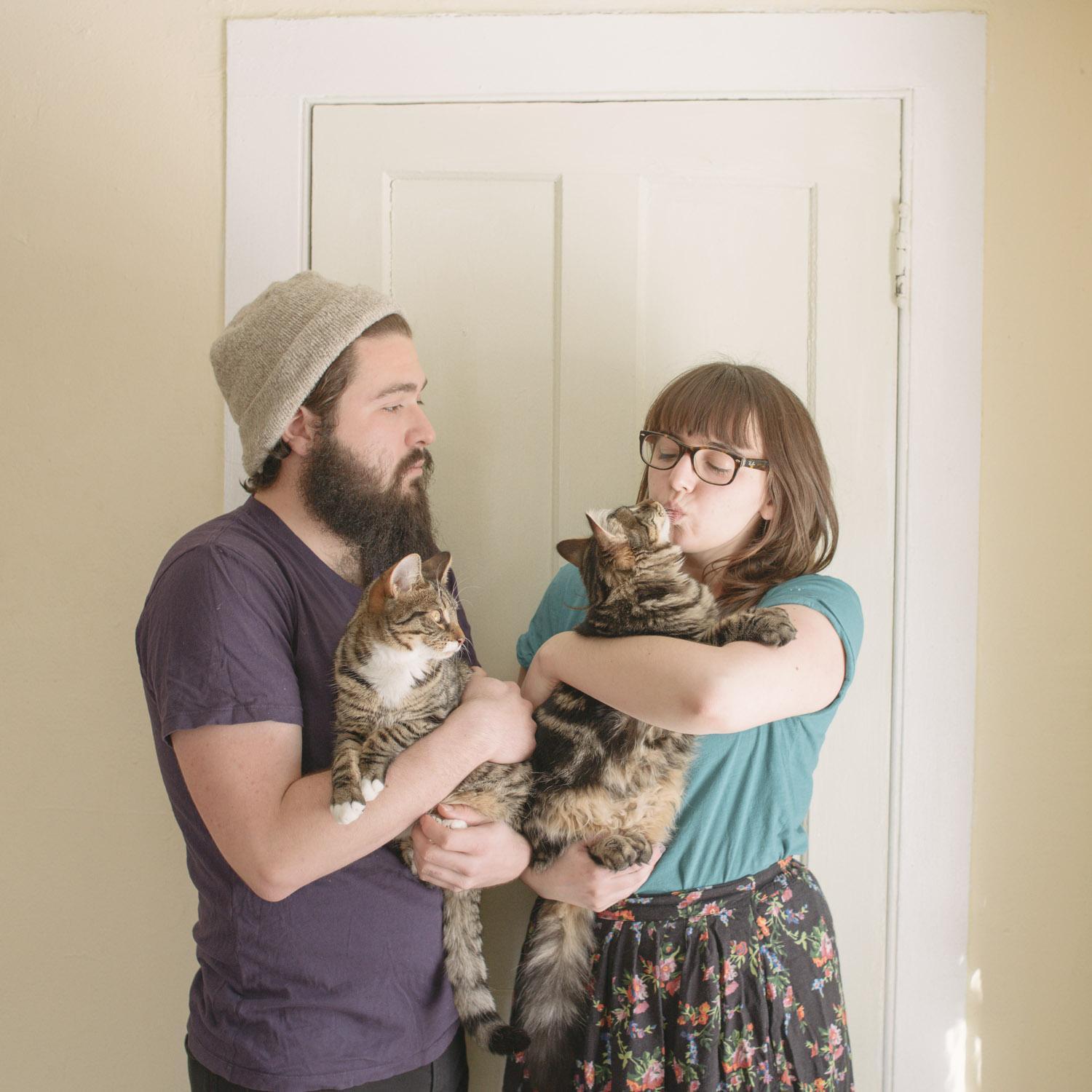 Family photo with Spot and Sybil, Rosendale, NY - 2014/2015.