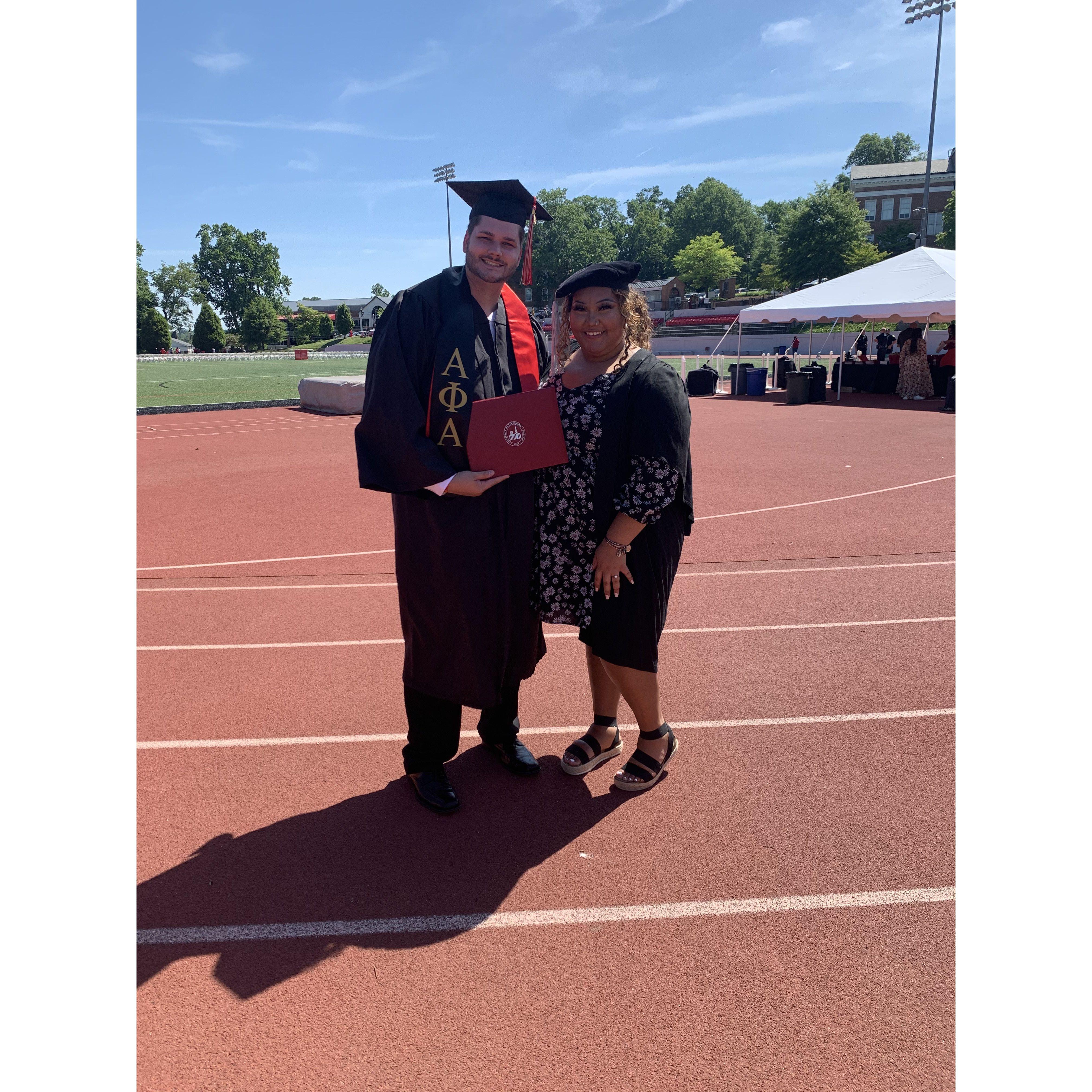 Max's graduation from the University of Lynchburg.