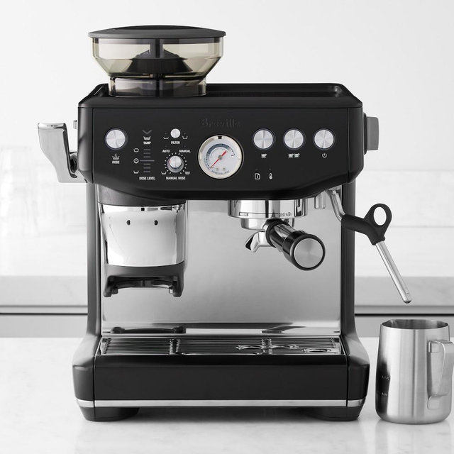 Breville Barista Express Impress Espresso Machine, Black Truffle