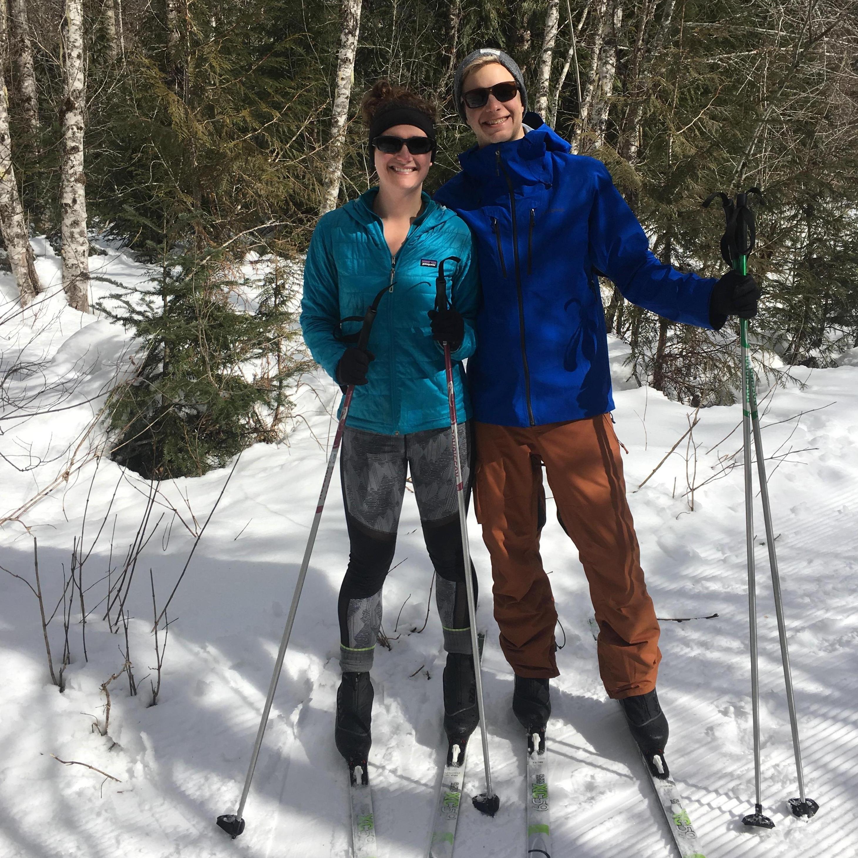 Cross country skiing in Glacier.