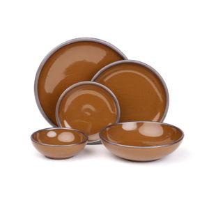 5-Piece Shallow Dinner Set by East Fork- Sepia
