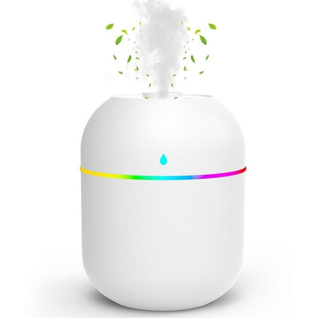 220ml Mini Essential Oil Diffuser for Desk, Small Humidifiers for Bedroom Aromatherapy Diffusers for Home Fragrance Aroma Diffuser with Night Light & Auto-Off