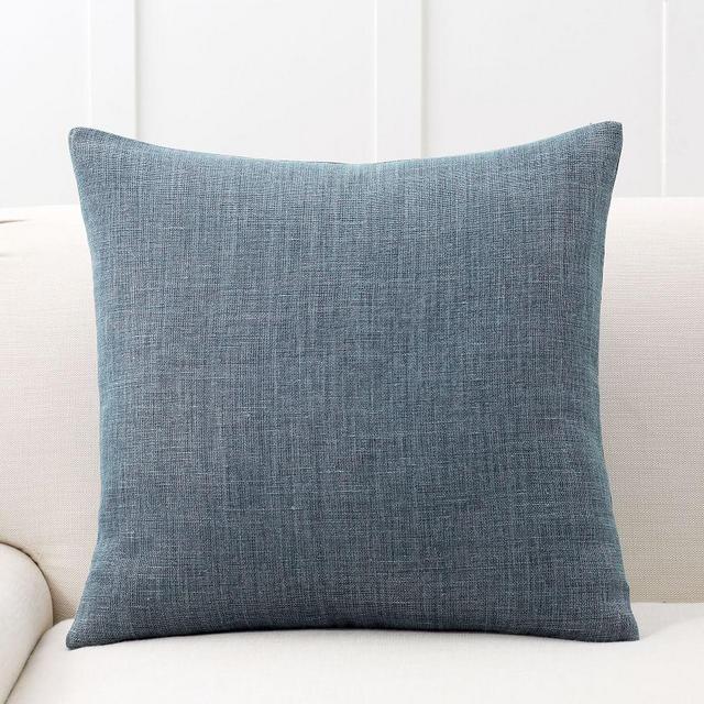 Belgian Linen Pillow Cover, 24", Midnight