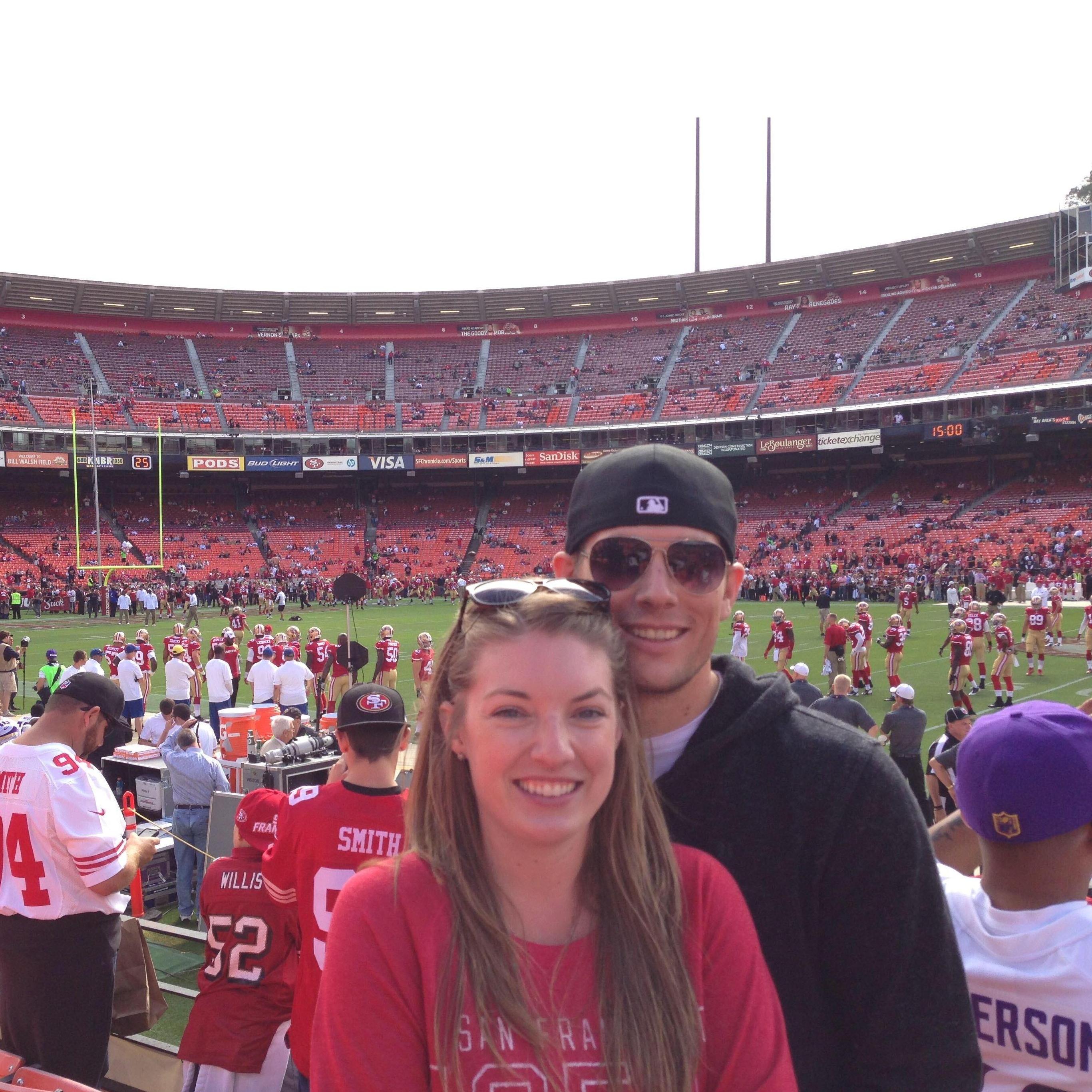Taking in a game at Candlestick before it shut down