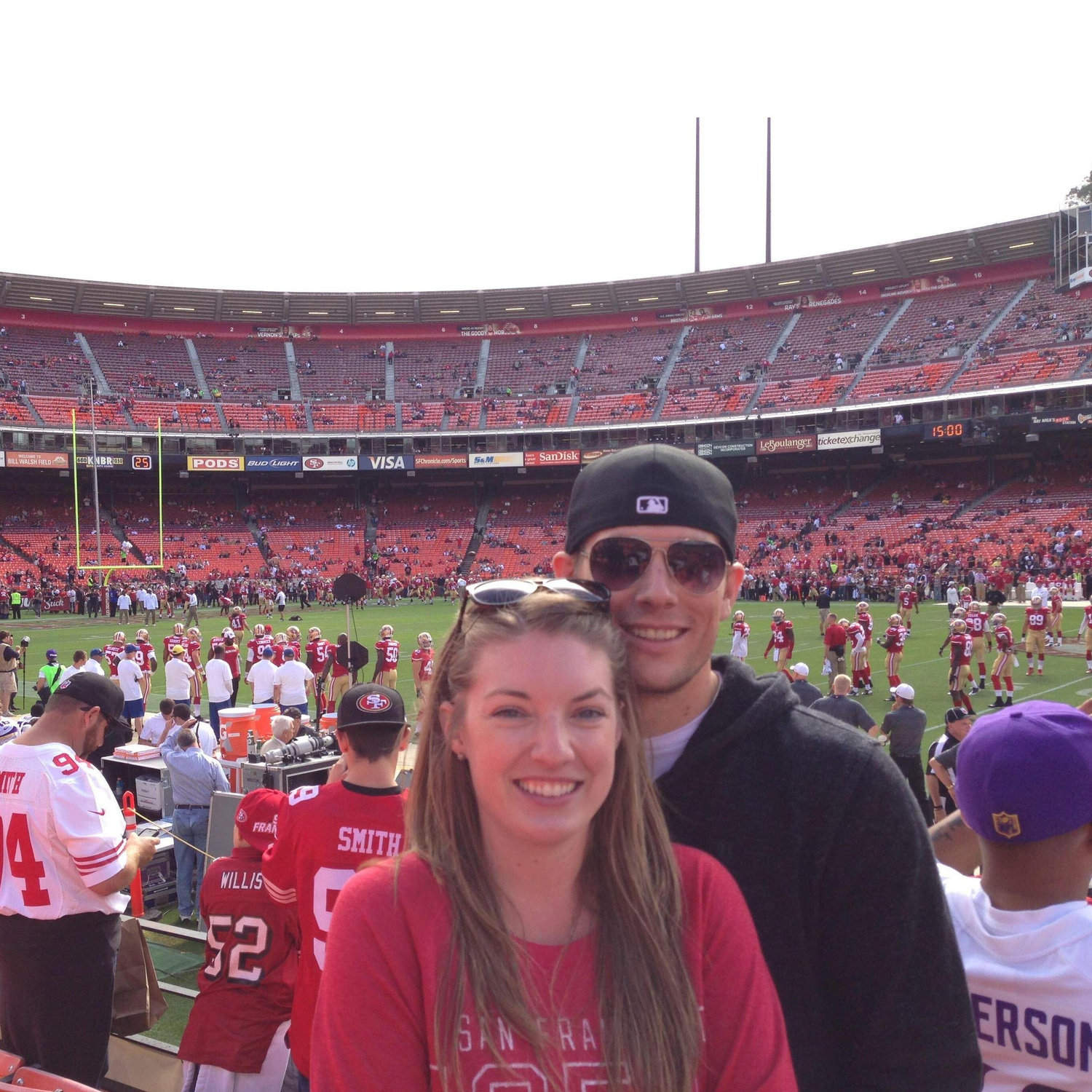 Taking in a game at Candlestick before it shut down