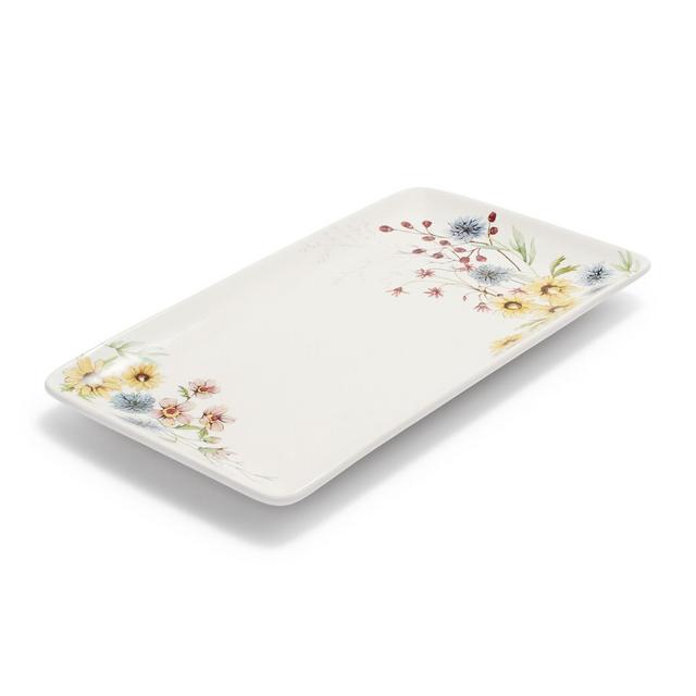 Wildflower Rectangular Platter, 14" x 8"