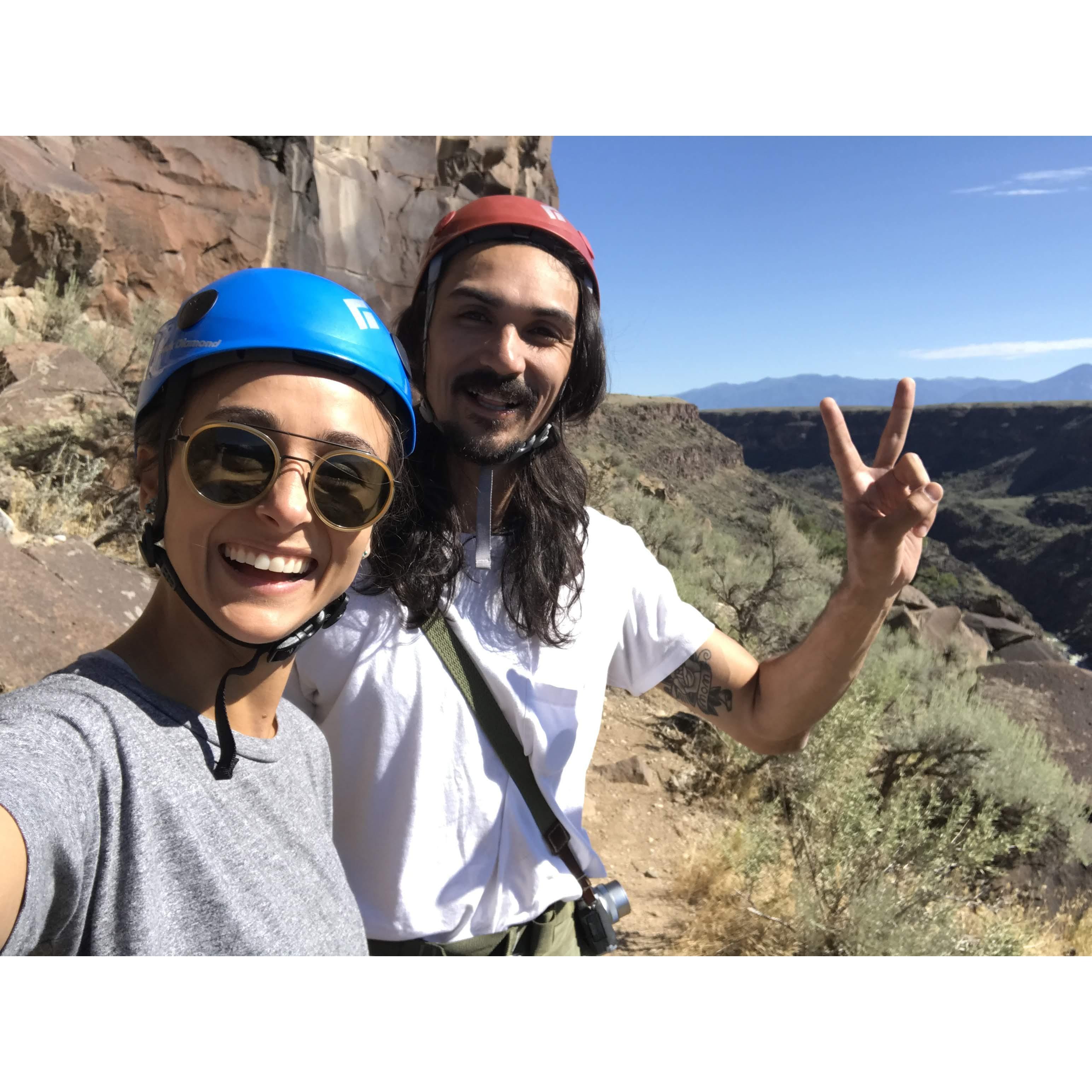 There is a reason they call New Mexico "Land of Enchantment". This was our first time rock climbing near Taos on the Rio Grande.