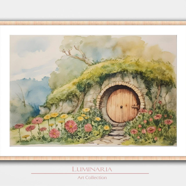 Fan Art Print Tolkien The Hobbit The Lord of the Rings Wall Home Decor Poster Literature Literary Book Lover Gift Art Hobbiton The Shire