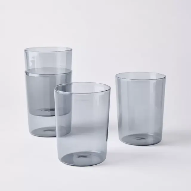 Essential Stackable Colored Glassware & Pitcher