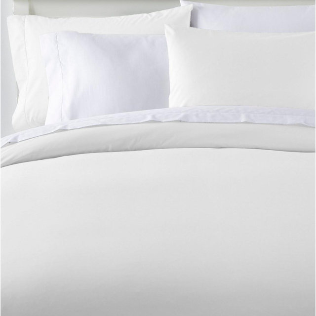 280-Thread-Count Pima Cotton Percale Comforter Cover Collection, Queen Size in White