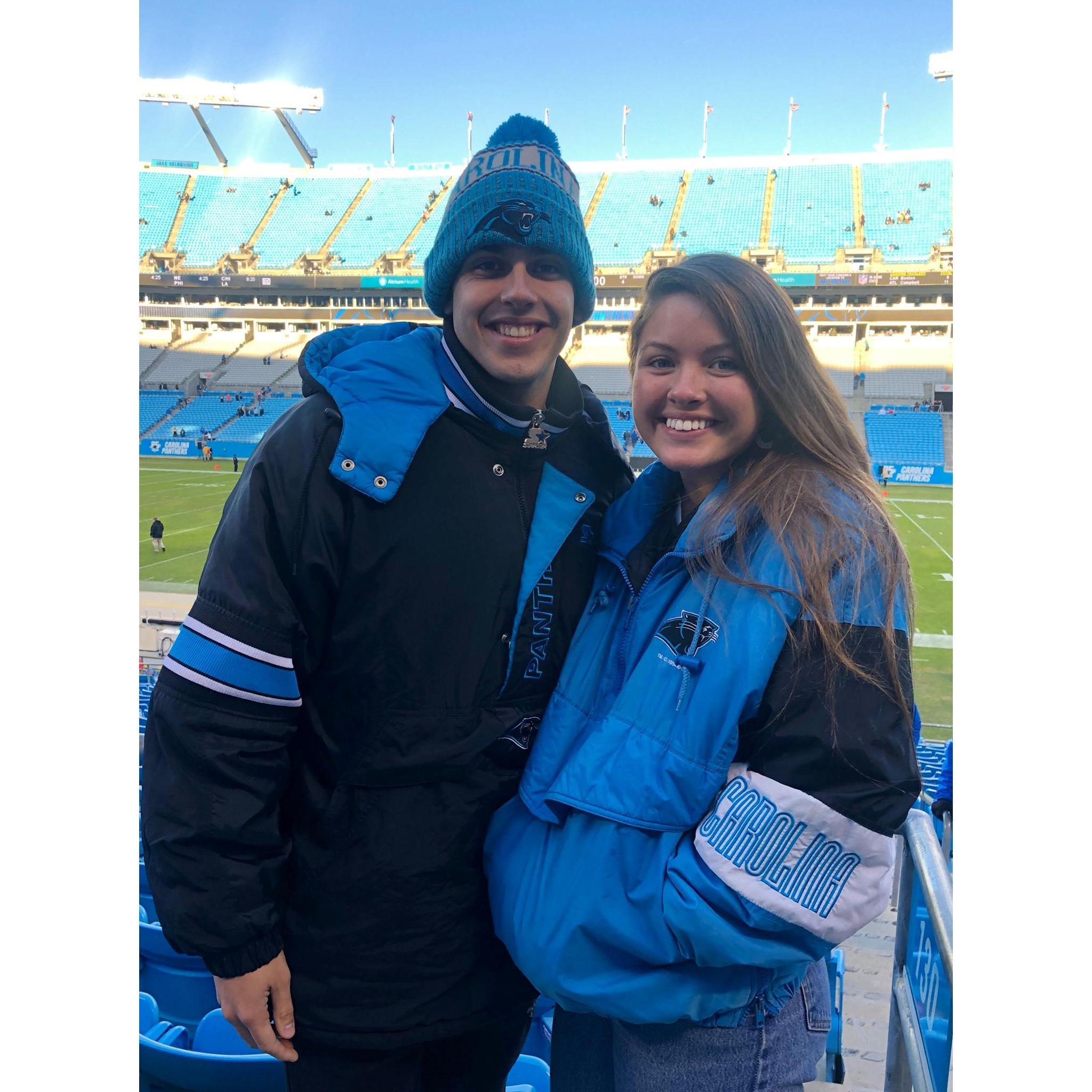 My first NFL game with Laura, Roger, & Landon