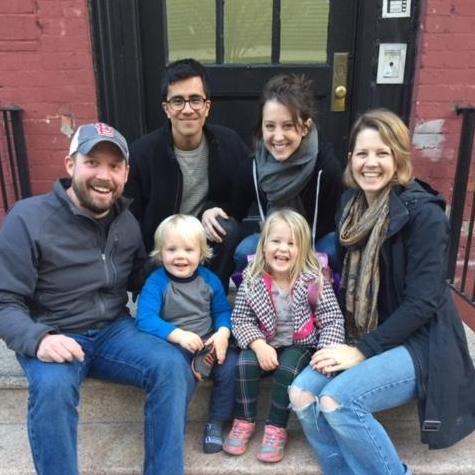 The Luzecky family visiting our East Village apartment.