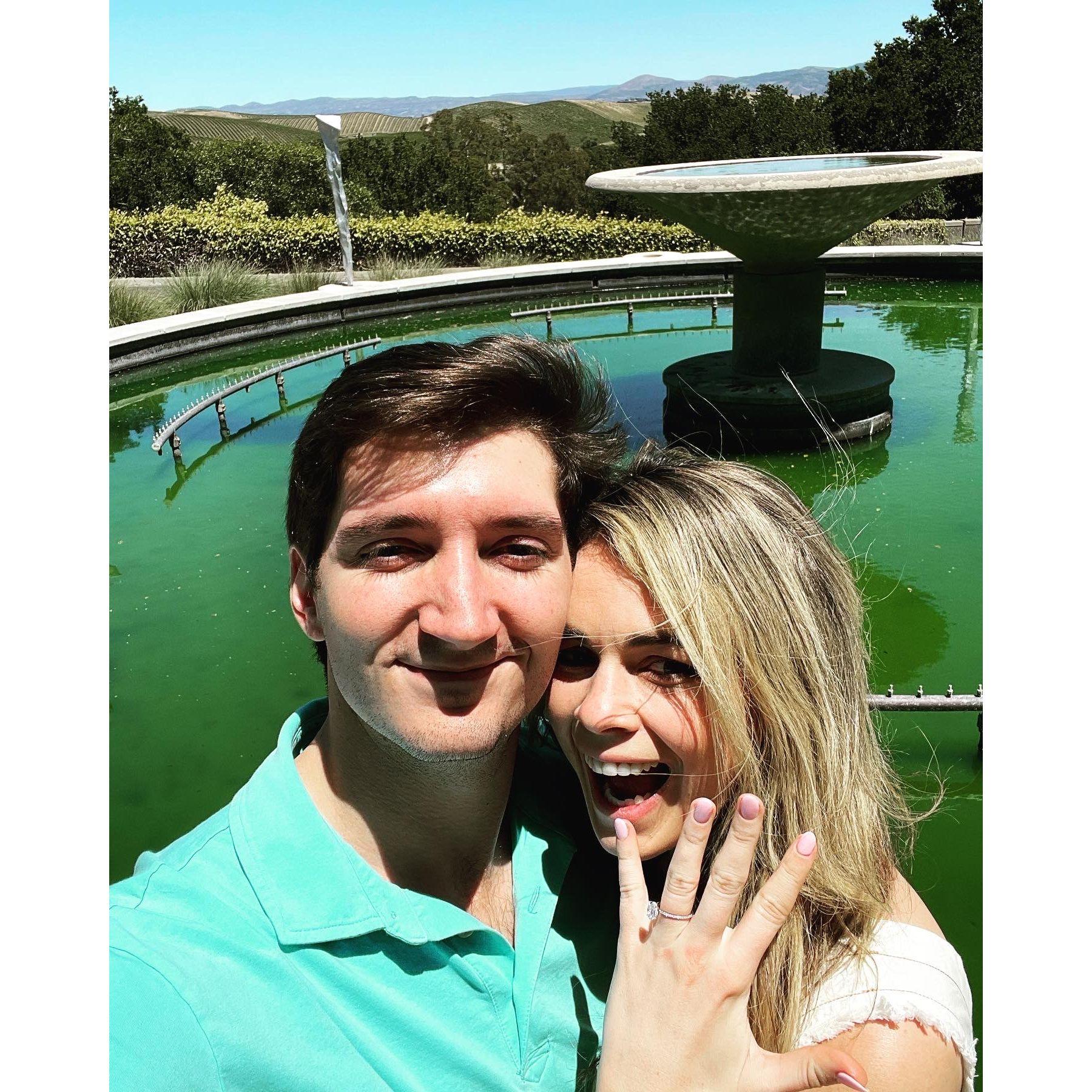 That newly engaged feeling celebrating in Napa 