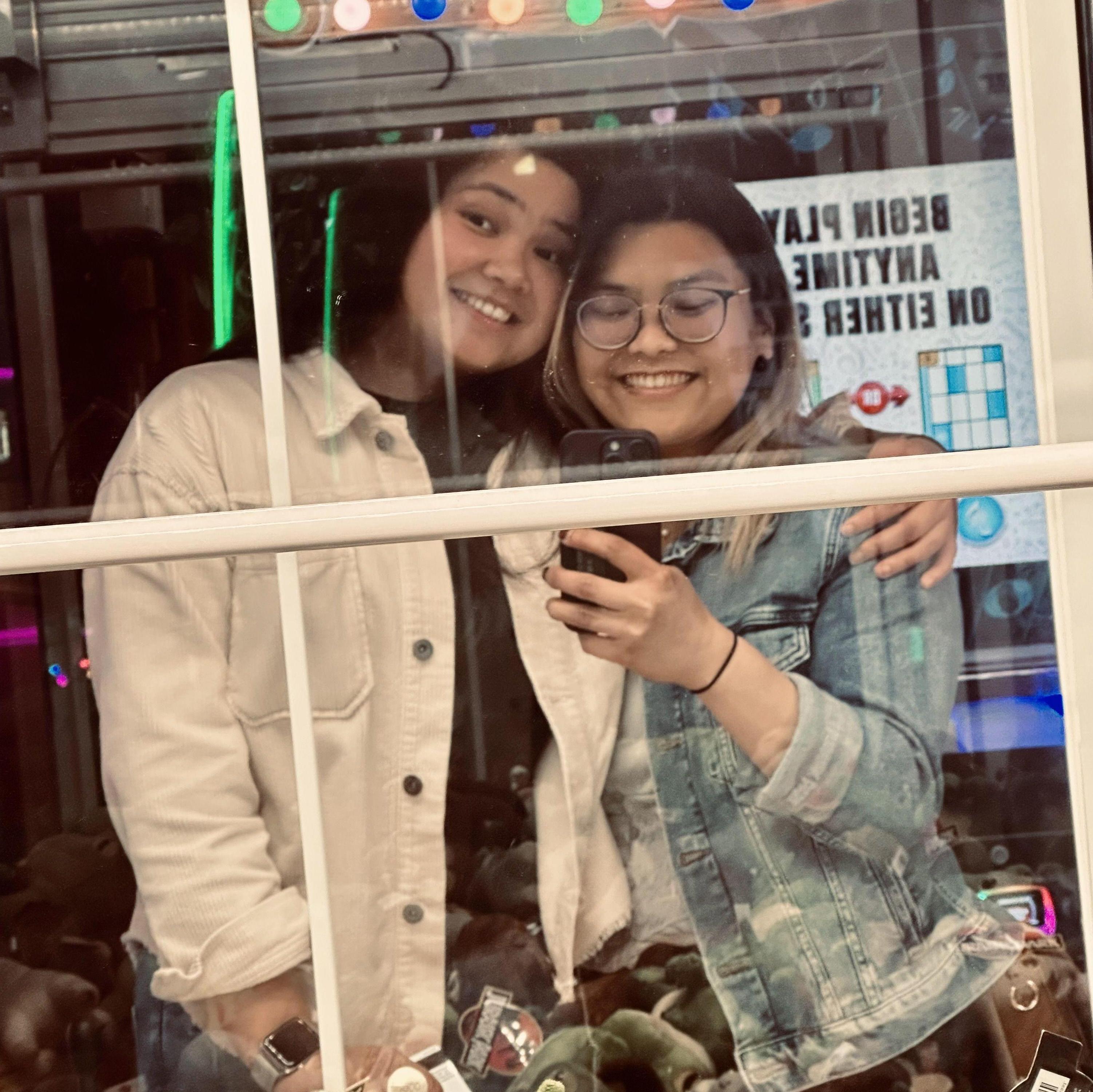 Recreated our first date by the claw machines