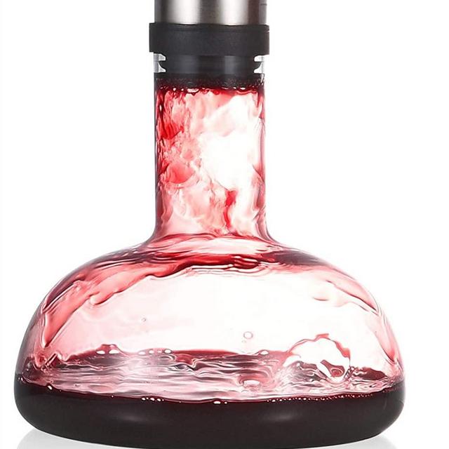 Wine Decanter, Cooko Red Wine Breather Carafe 1200mL, Hand Blown Crystal Glass ,Aerating Decanter Perfect Gift for Wine Accessories