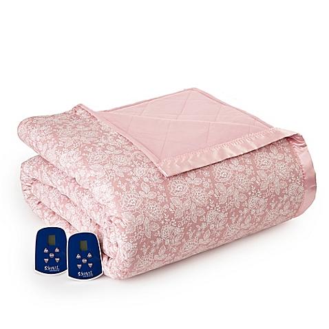 Micro Flannel® Enchanted Rose King Electric Blanket in Pink