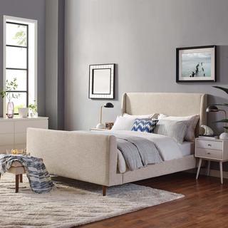 Aubree Upholstered Sleigh Platform Bed