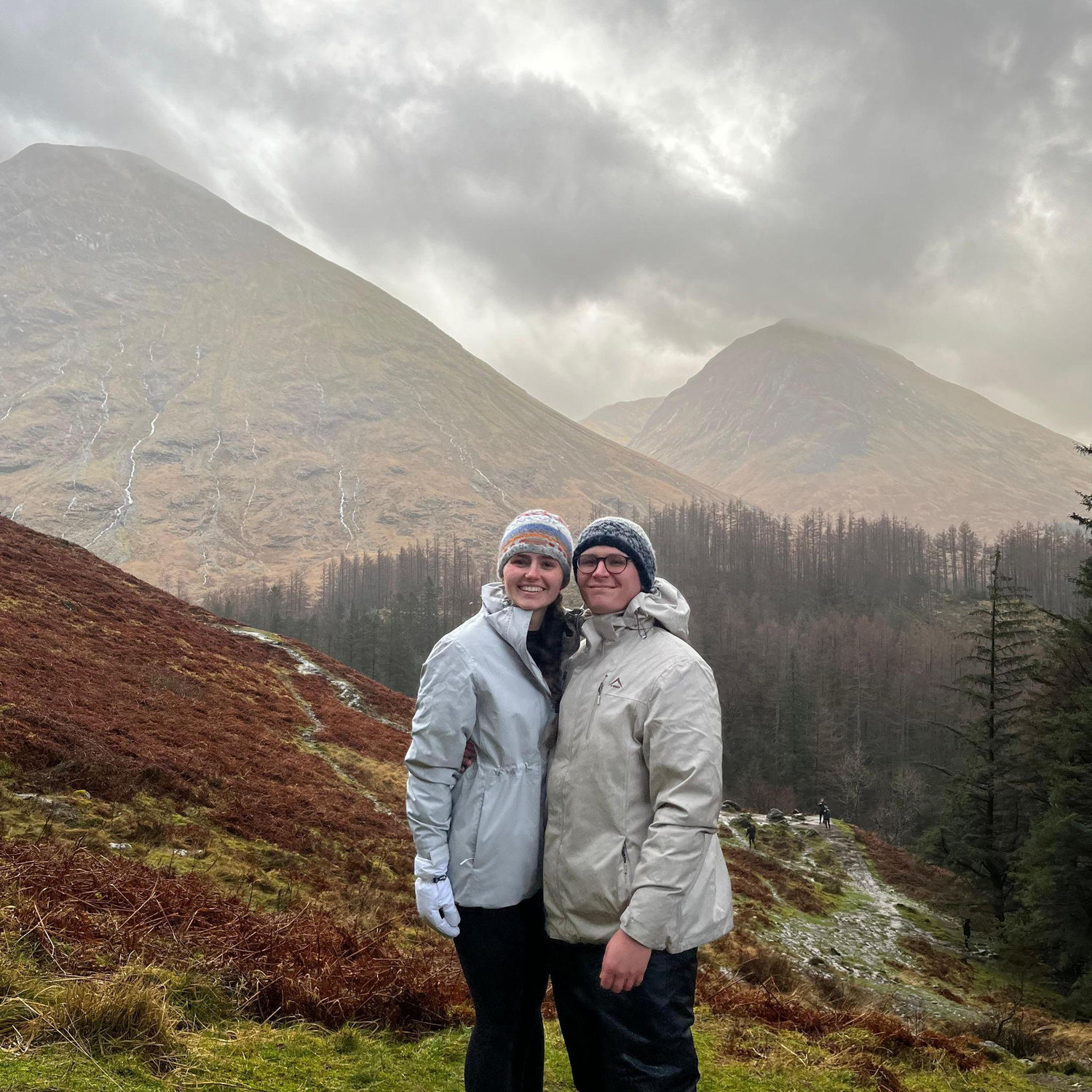 We managed to hike through howling winds, blistering rain, and extremely muddy conditions to get to Hagrid's hut. It was definitely worth it!