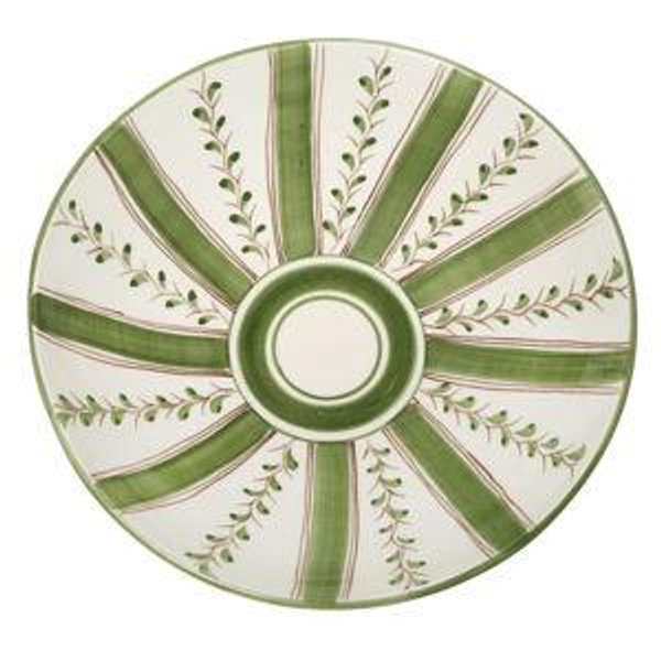 Olive Stripe Serving Bowl