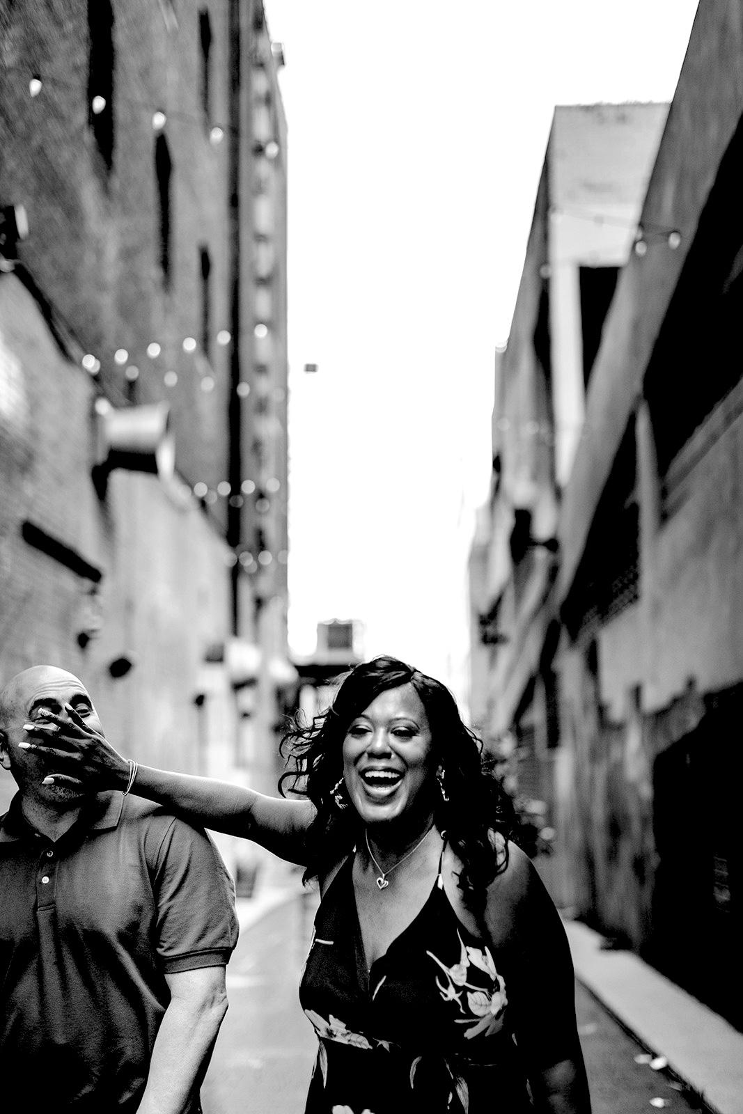 What’d he say? Being silly during engagement photo session!