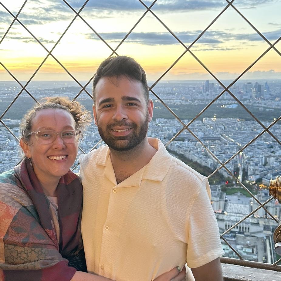 At the top of the Eiffel Tower!