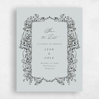 Blue Magnet Wedding Save the Date - Fenwick Portrait