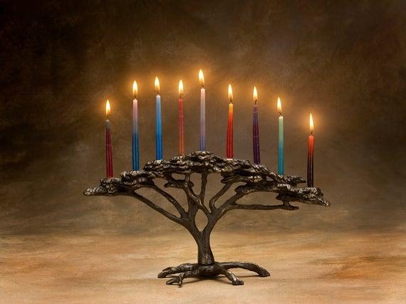 Tree of Life Menorah 9 Candle for Hanukkah - Item #824, Holiday or Decor
