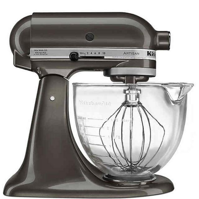 KitchenAid® 5 qt. Artisan® Design Series Stand Mixer with Glass Bowl in color Truffle Dust