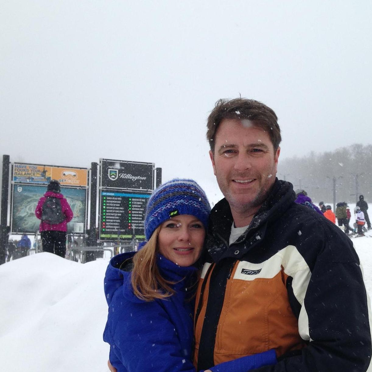 Angela's introduction to skiing