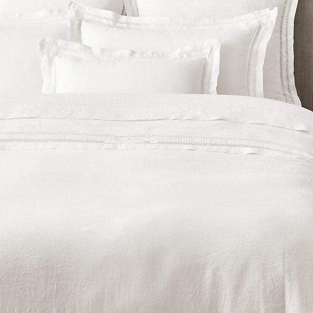 Belgian Linen Vintage Hemstitch Duvet Cover