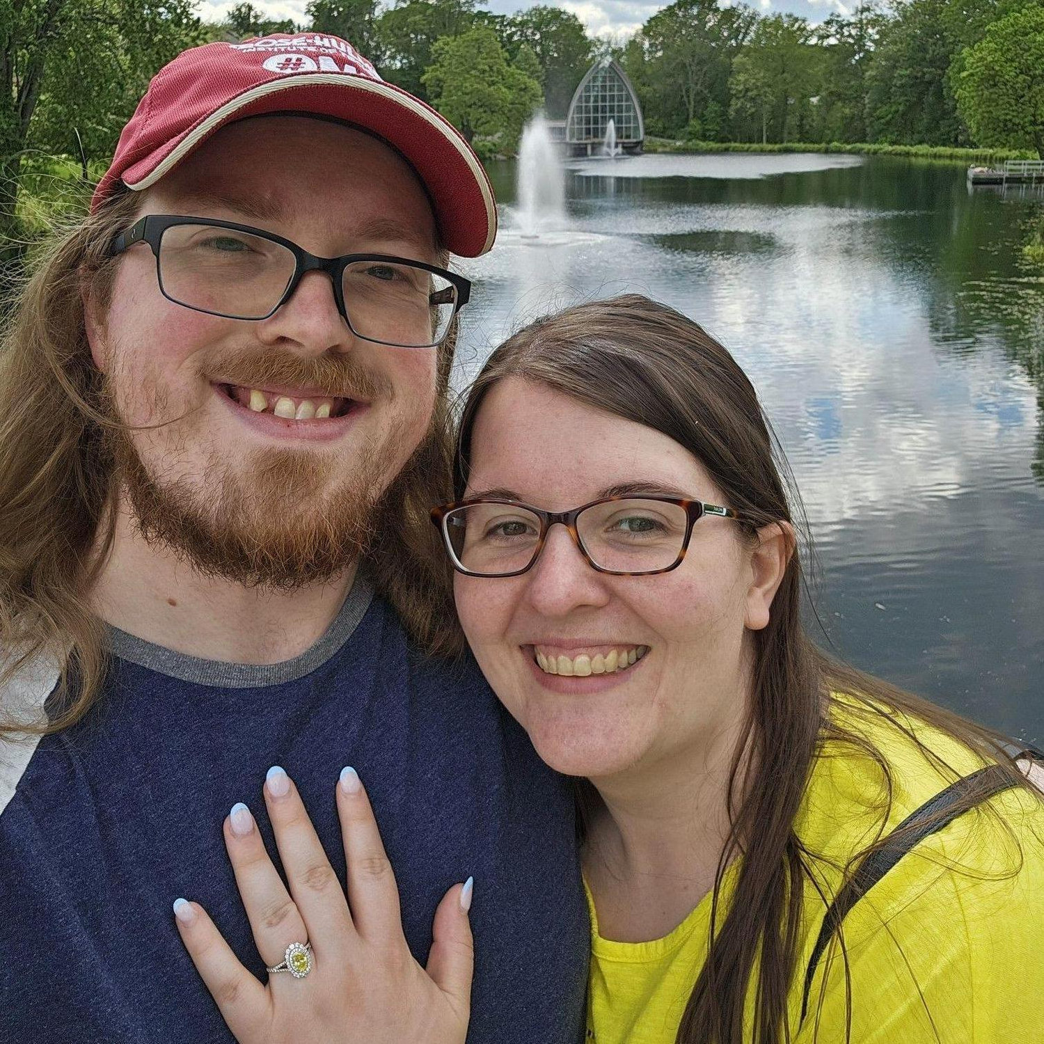 Finally getting to see Tyler's college and the chapel where we'll be getting married (in the background behind us)!