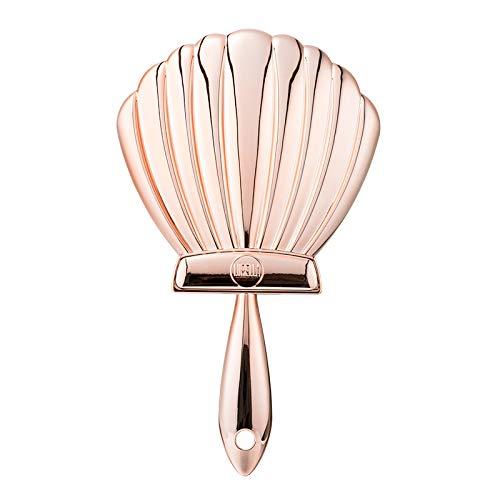 Lurella Cosmetics Shell Shock Handheld, Shell Shaped Mirror in Rosegold
