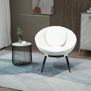 Mid-Century Upholstered Cup Chair