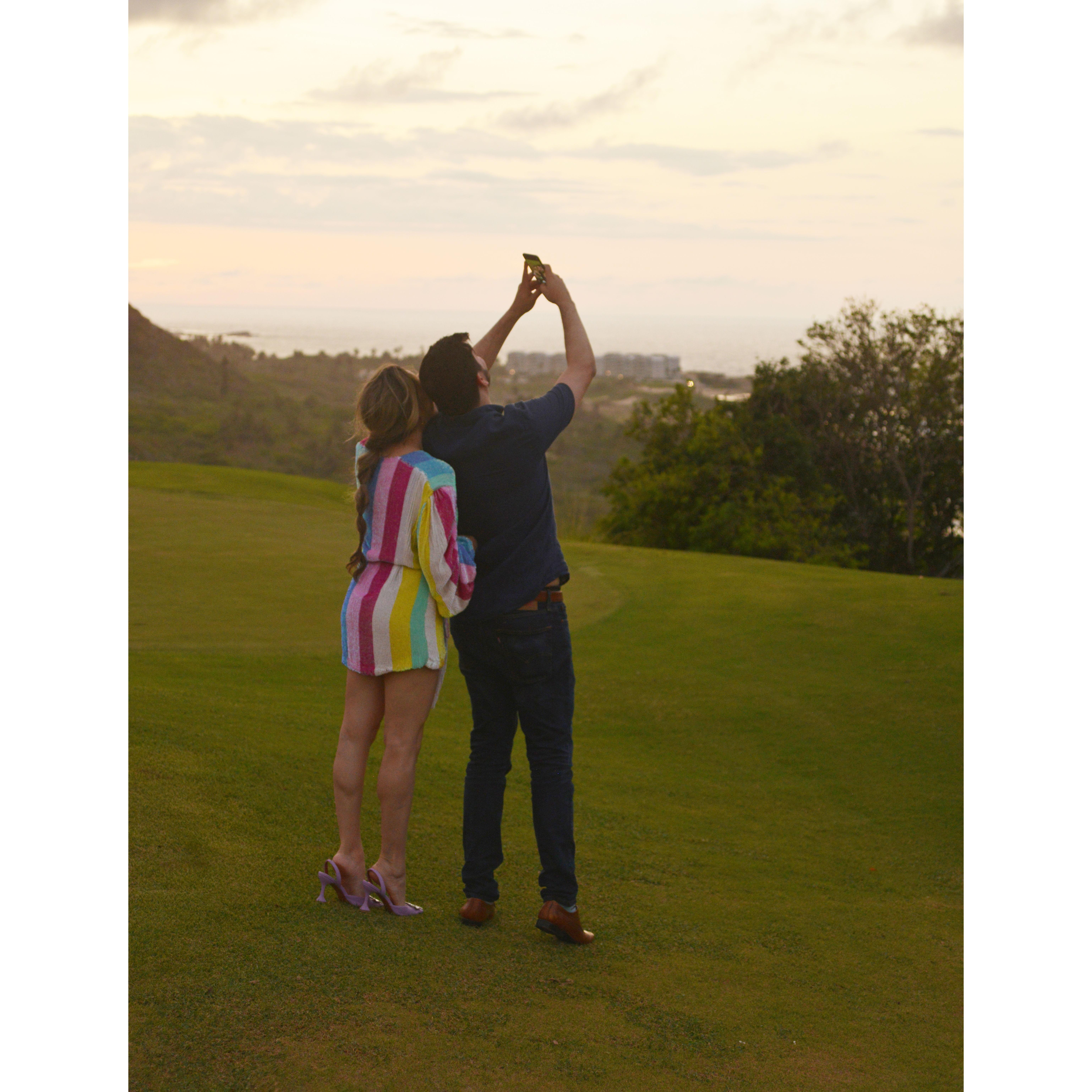 These pictures were all taken right after he proposed! He coordinated with his photographer aunt, Rebecca, to take engagement pictures of us in the Royal Isabela grounds! Pictures by @rz_portraits