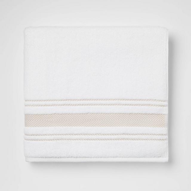 Performance Bath Towel Tan Stripe - Threshold™