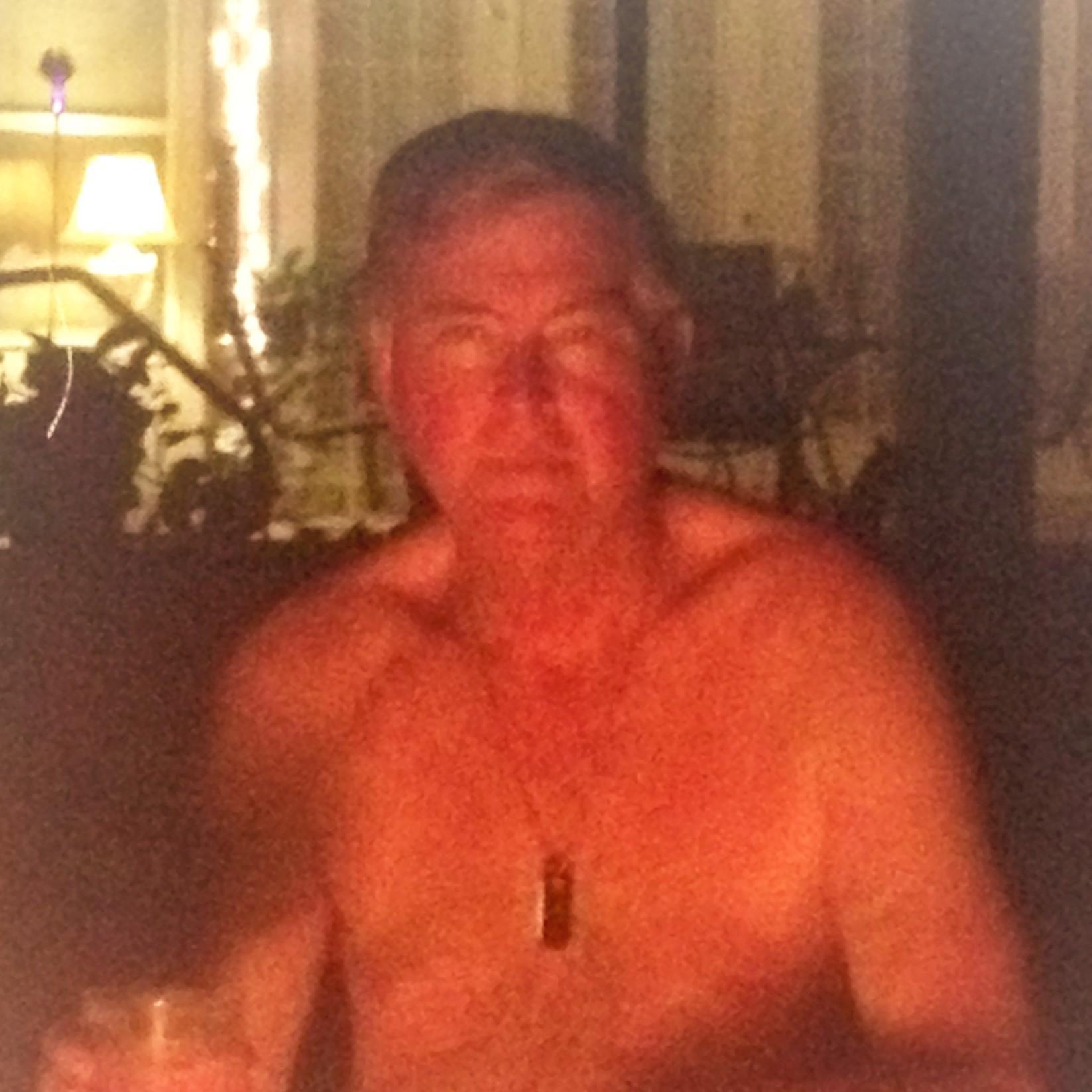 Craig by our fire pit looking incredibly handsome!