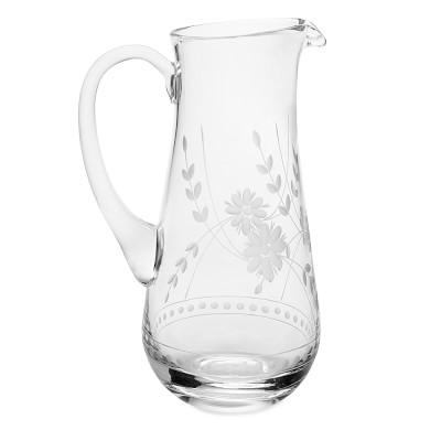 Williams Sonoma Vintage Etched Pitcher