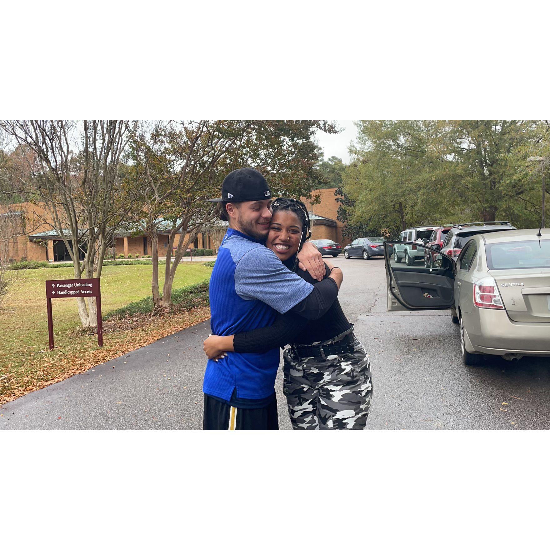 Flew up and surprised Seth in South Carolina after his baseball practice since I hadn’t seen him in months!