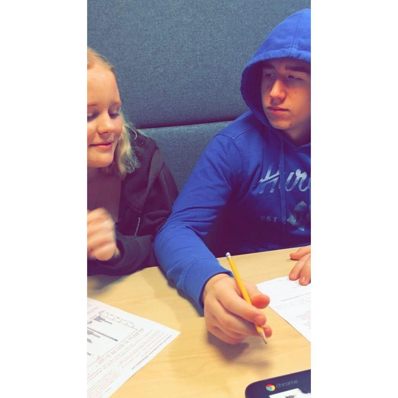 This is one of our first pictures together, in 9th grade