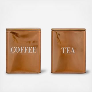 Coffee & Tea 2-Piece Container Set