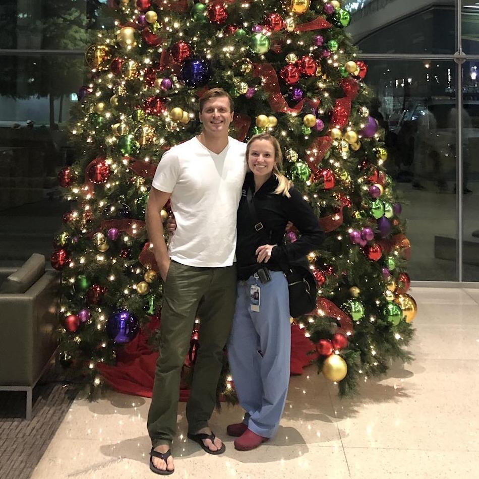 Matt visiting Parkland, Christmas 2018