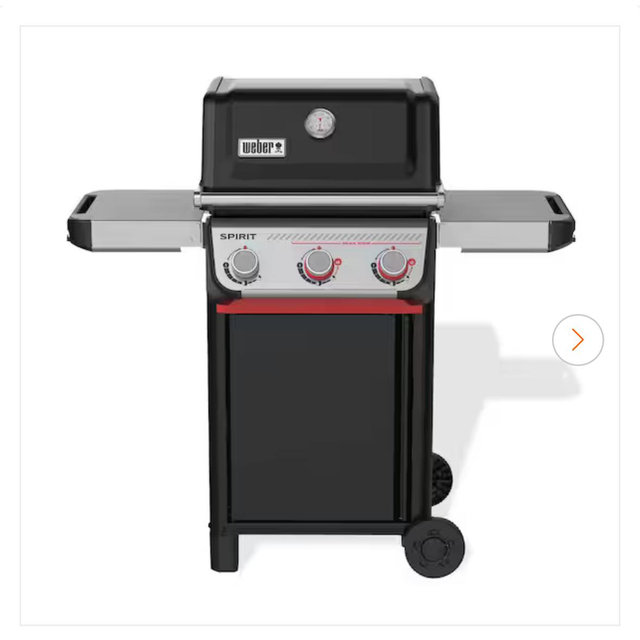 Weber Spirit E-325 3-Burner Propane Gas Grill in Black with Powerful Boost Burners 1500789