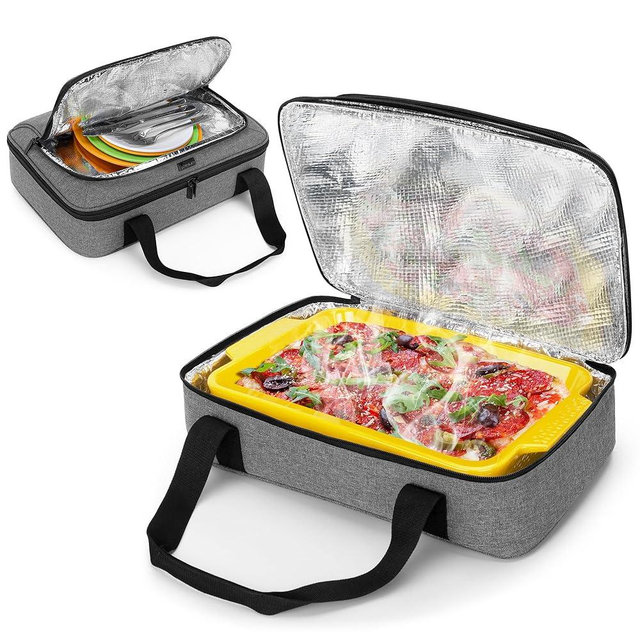 Trunab Casserole Carrier for Hot or Cold Food Insulated Casserole Dish Carrier Thermal Tote Bag for Picnic, Fits 9"×13" Baking Dish
