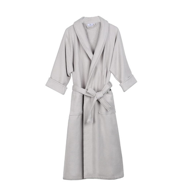 Superior Waffle Weave Cotton Unisex Bathrobe with Belt, Soft and Absorbent Robe for Men and Women Bath Essentials Robes