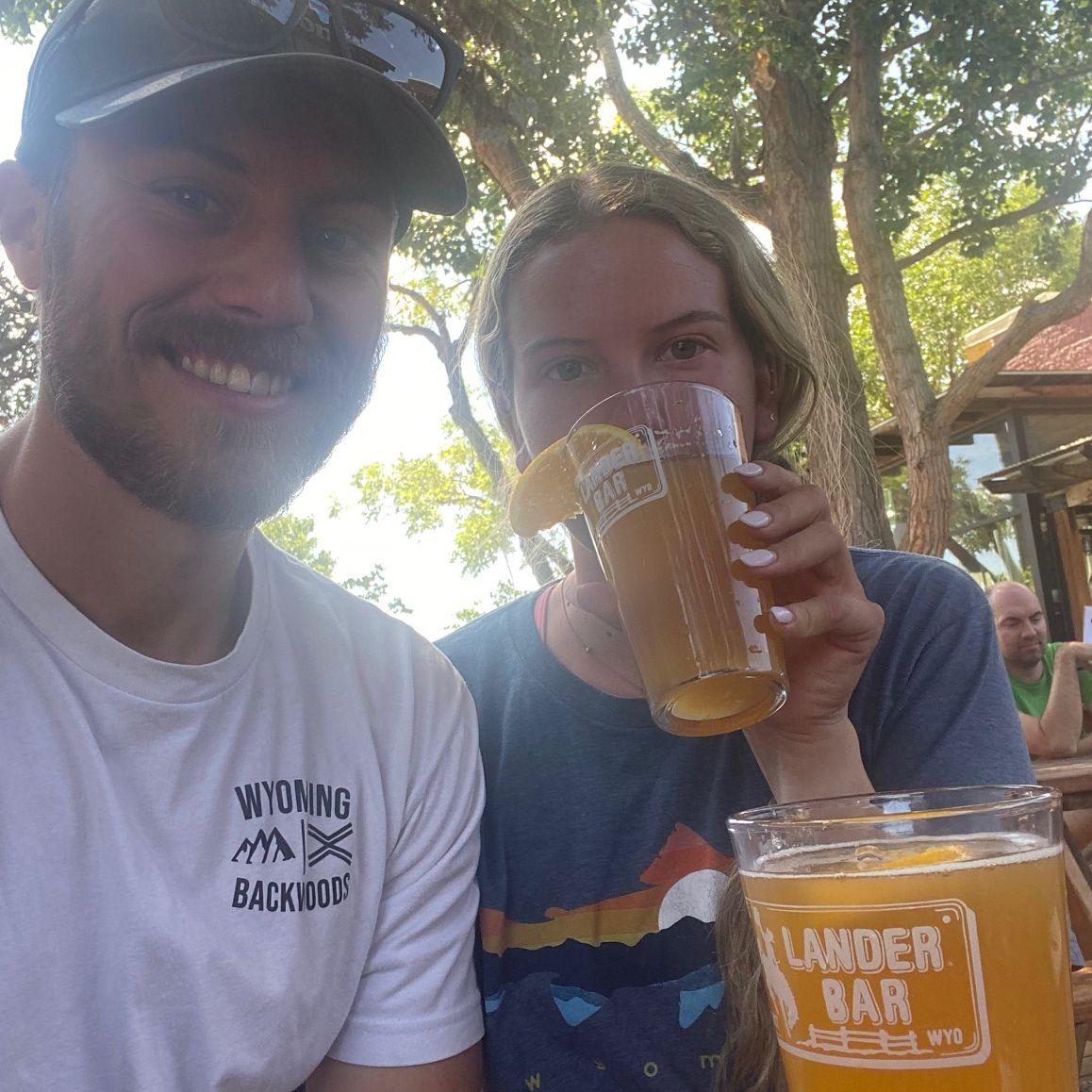 Post-backpacking trip to the brewery in Lander, WY. (2024)