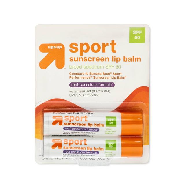 Sport Sunscreen Lip Balm - SPF 50 - 0.3oz - Up&Up™